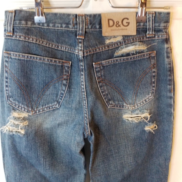 D&G Ittierre Spa Flare distressed boot cut flare leg mid rise Jeans 27 - Picture 12 of 16